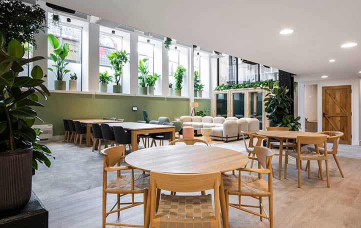 Modern office space with Milliken LVT and Carpet tiles in combination