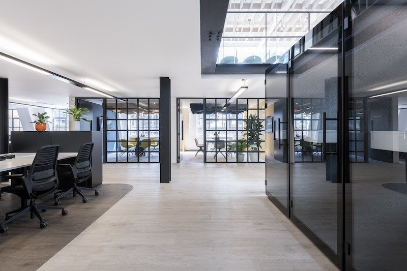 Large Open office with LVT Flooring