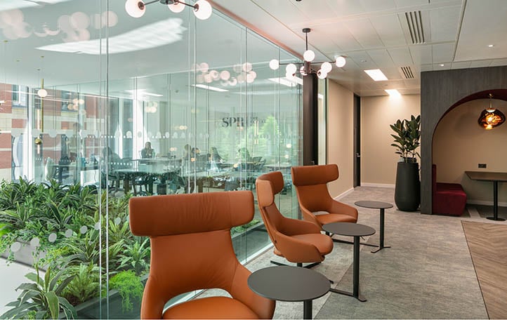 Office space with Milliken's Poise (Left) Northward Bound: Snow (middle)