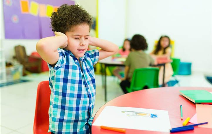 Child with sound sensitivity