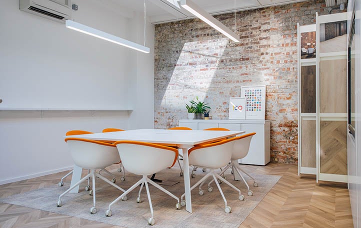 Milliken Showroom with All About Wood  LVT - Chevron