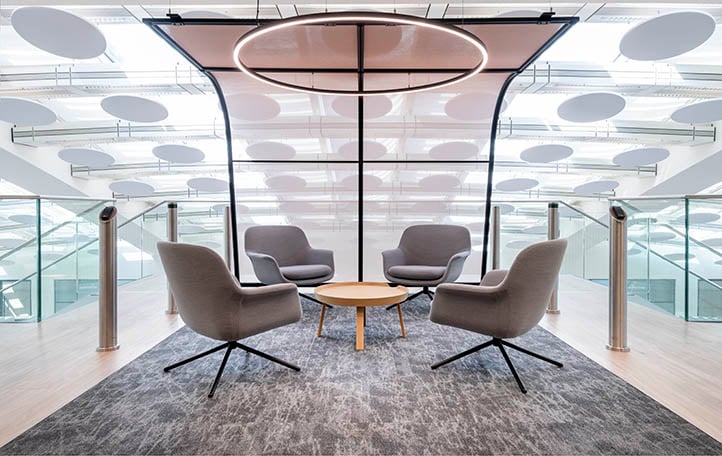 EFG's office with Milliken's Northward Bound/ Glacier/ Navigate carpet