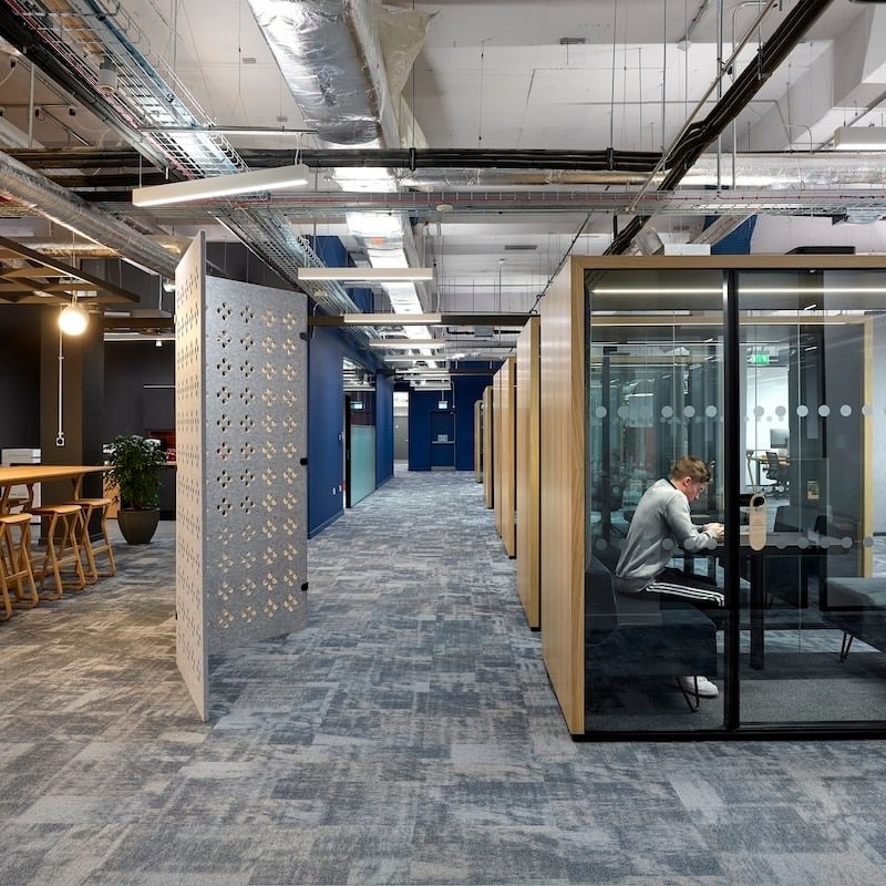 Office with Acoustic Booths